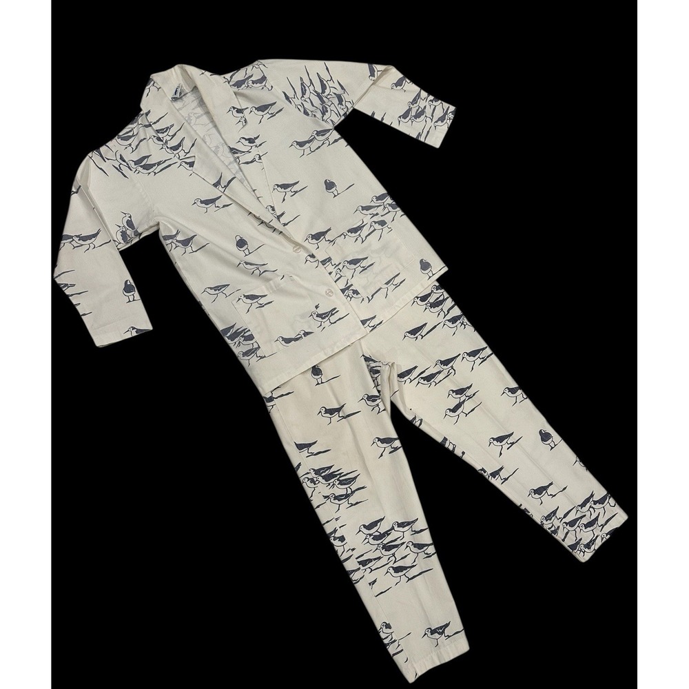 Michigan Rag Co Set Jacket Pant Baggy Canvas Seagulls VINTAGE RARE S Top M Pant